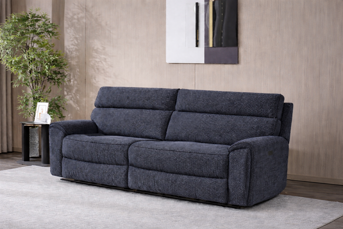 Atlanta 3 Seater Power Recliner In Grey