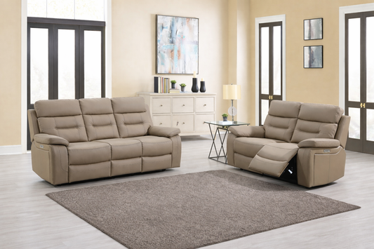 Belgravia 3+2 Seater Power Recliner Sofa In Taupe available at Sofa Emporium Retford