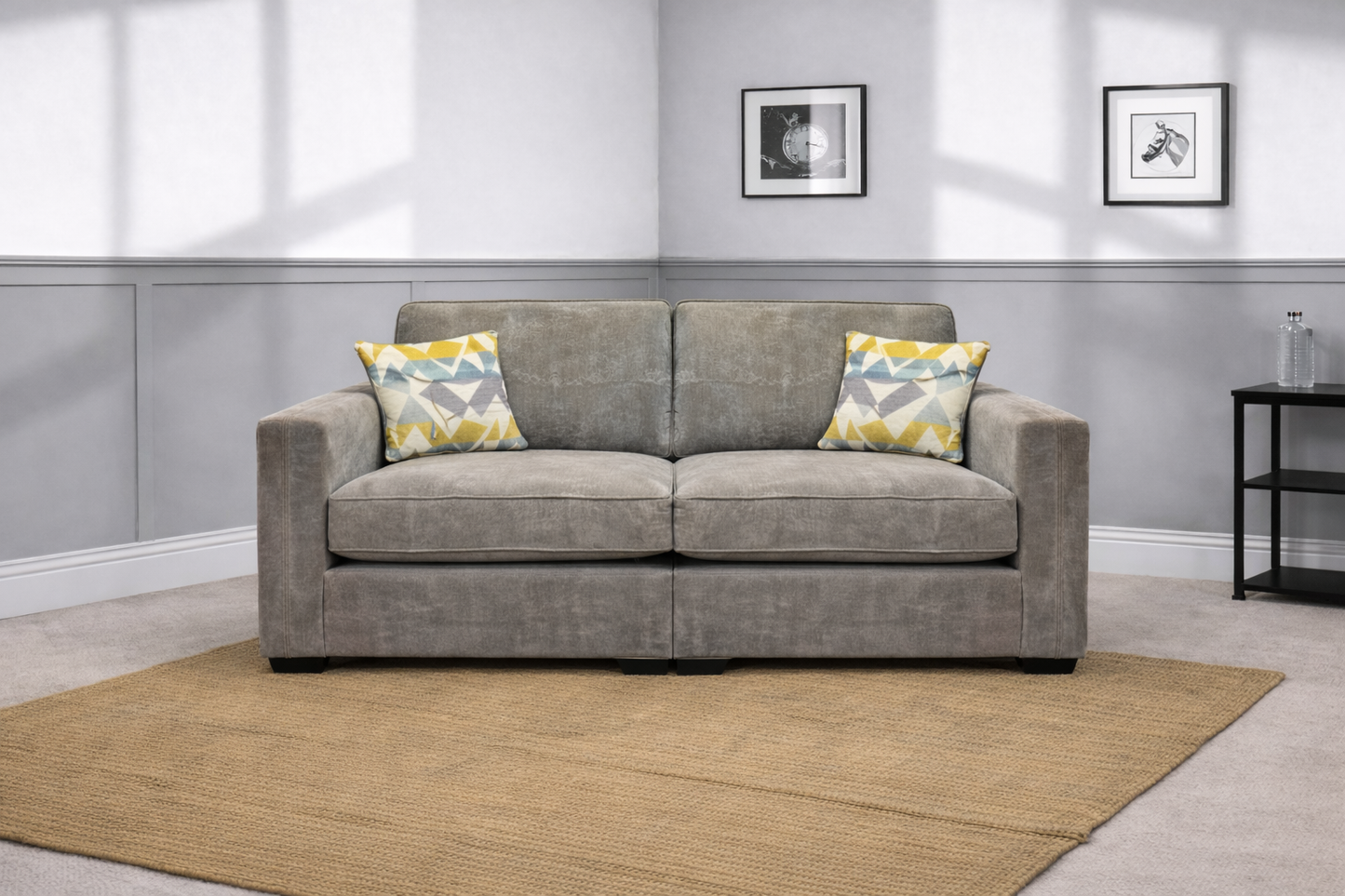 Ariya 2 Seater Sofa In Grey available at Sofa Emporium Retford