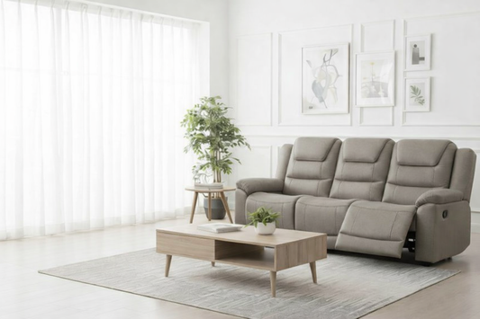 Stratus 3 Seater Recliner Sofa In Dove