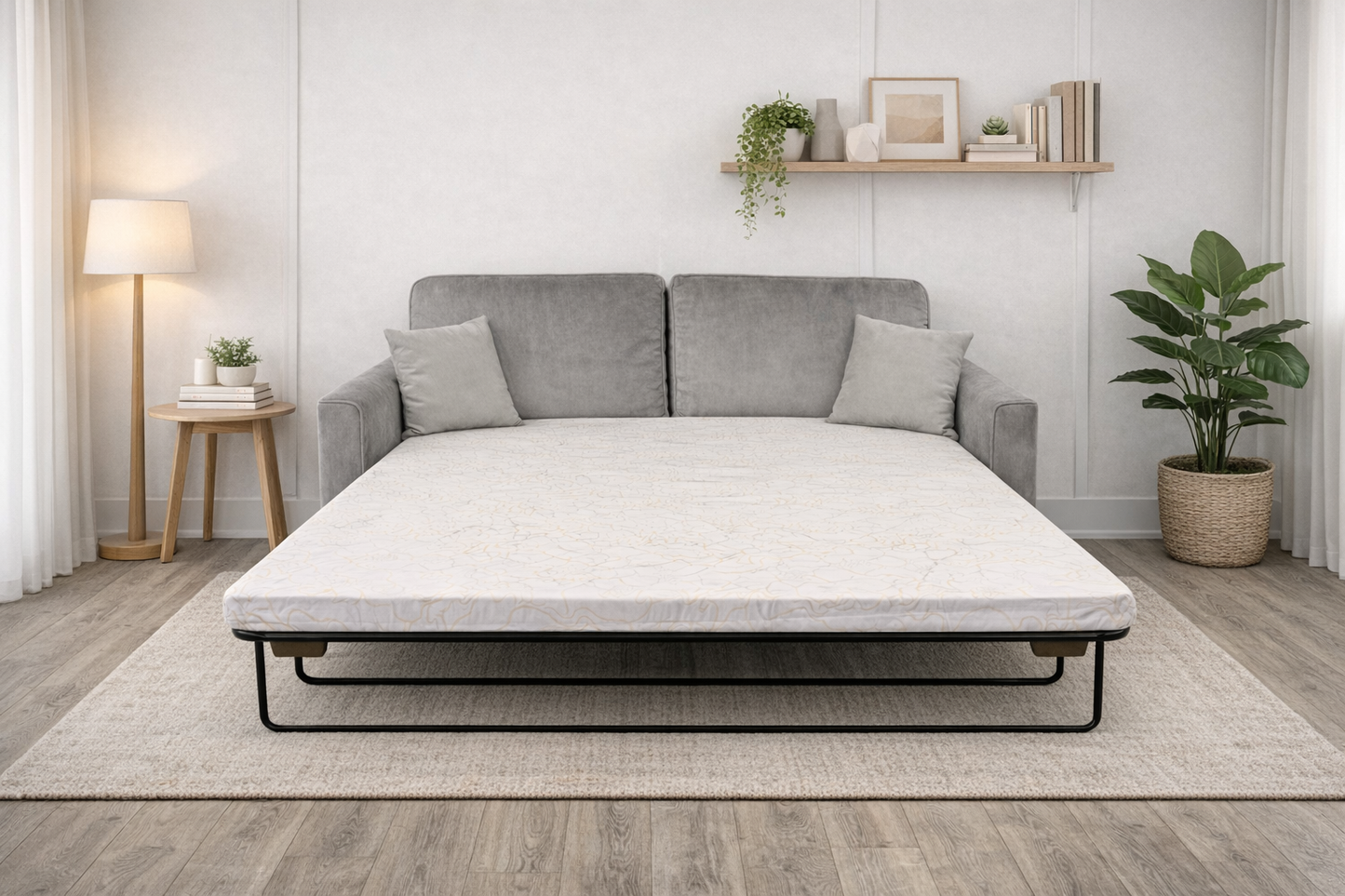 Kyle Sofa Bed In Grey available at Sofa Emporium Retford 