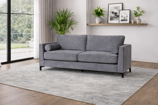 Kyle 3 Seater Sofa In Grey available at Sofa Emporium Retford