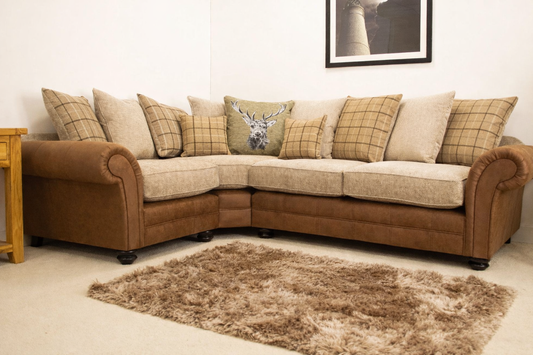 Darwin 1c2 Corner Sofa In Sultan Oatmeal from Sofa Emporium Retford