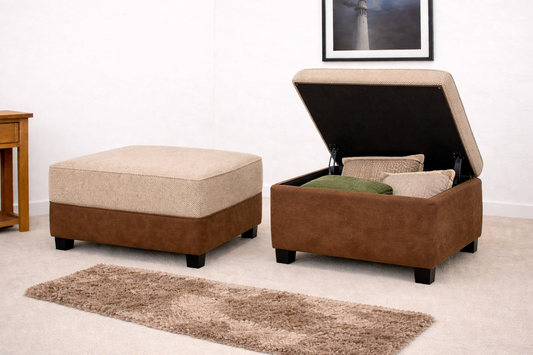 Darwin Footstool In Sultan Oatmeal