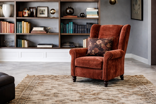 Victoria Large Sherwood Accent Chair In Red (Derwent Rust)