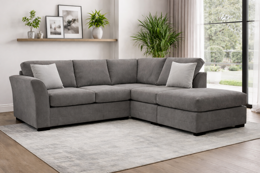 Albany Right Hand Chaise Corner Sofa In Grey