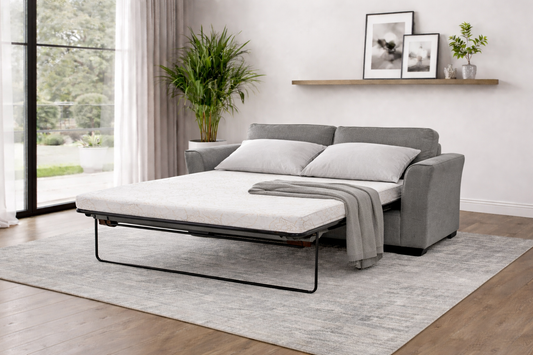 Albany 2 Seater Sofa Bed In Grey available at Sofa Emporium Retford
