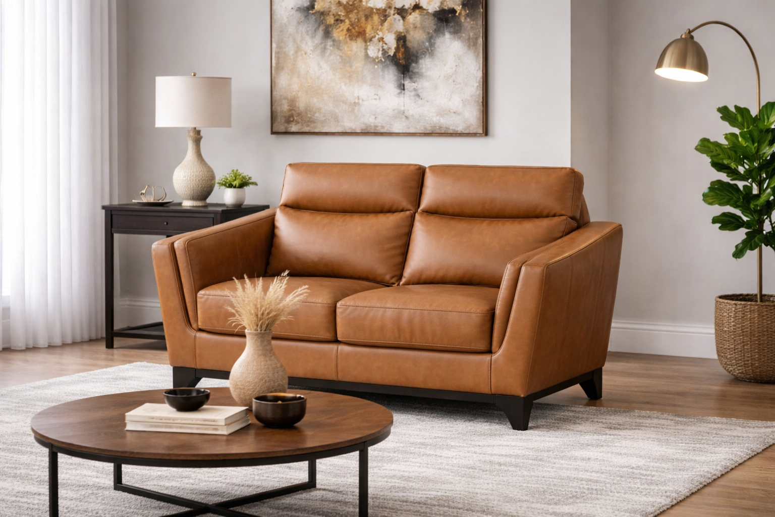 Hartford Static 2 Seater Sofa In Leather available at Sofa Emporium Retford