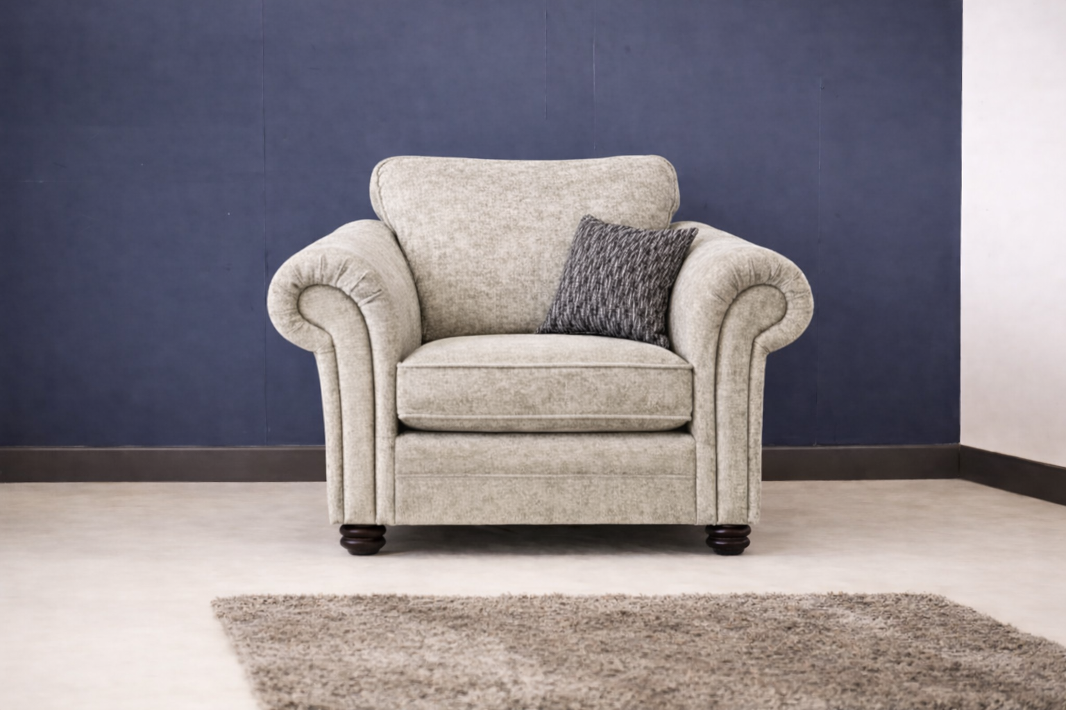 Arnage Arm Chair In Truffle available at Sofa Emporium Retford