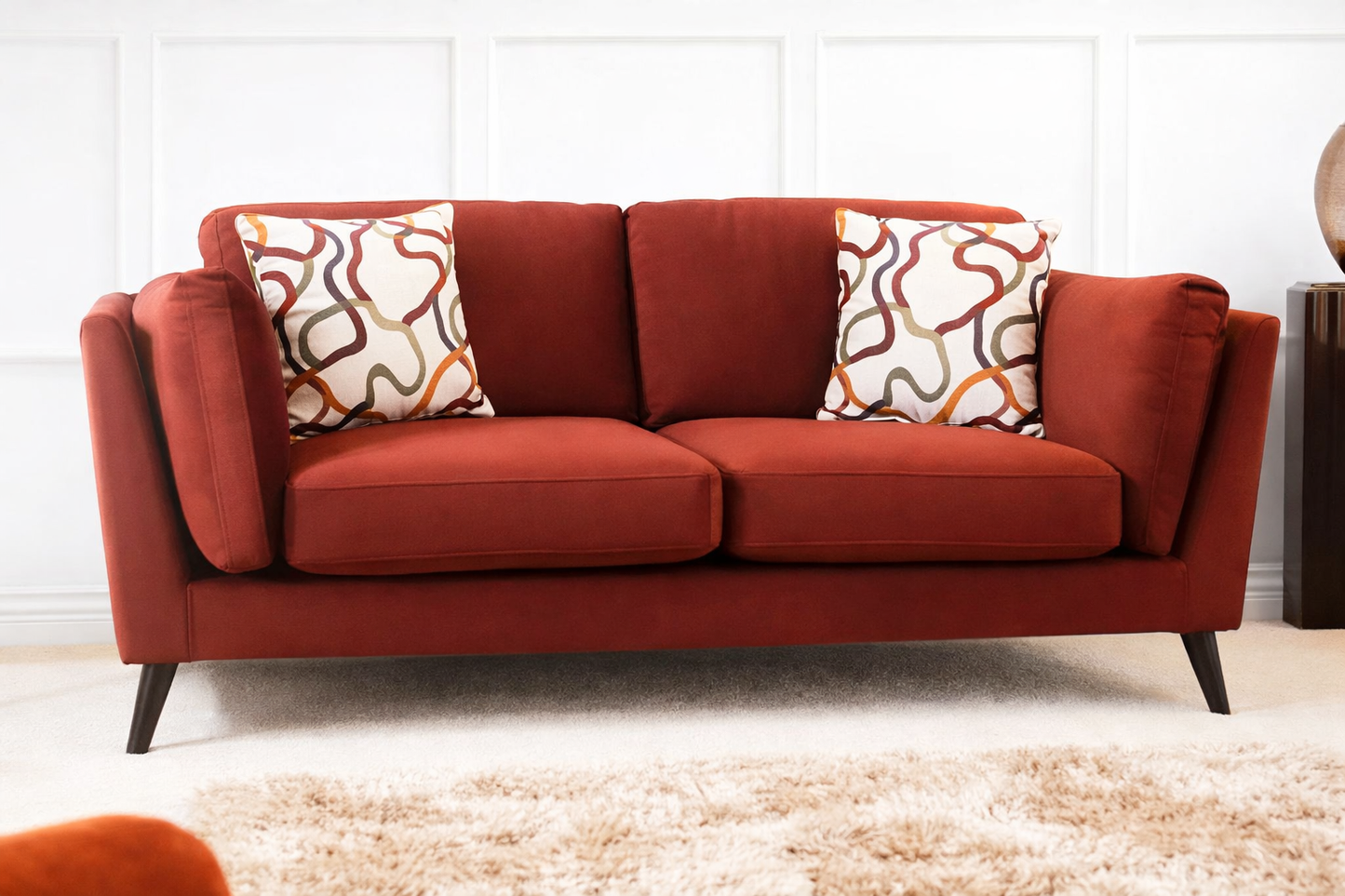 Blake 3 Seater Sofa In Oxblood Red Available at Sofa Emporium Retford