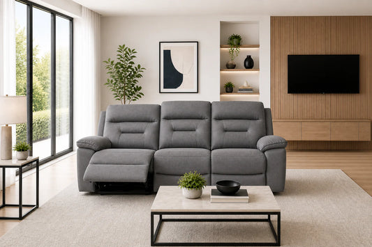 Brayden 3 Seater Manual Recliner Sofa In Grey (Copy)