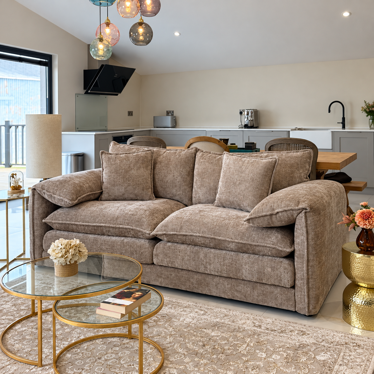 Sienna 3 Seater in Beige