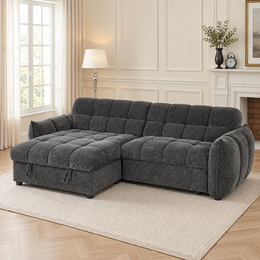 Florida Corner Sofa Bed In Grey