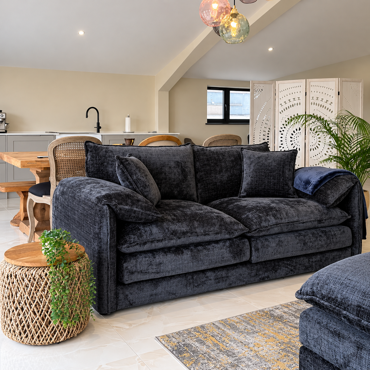 Sienna 3 Seater in Black