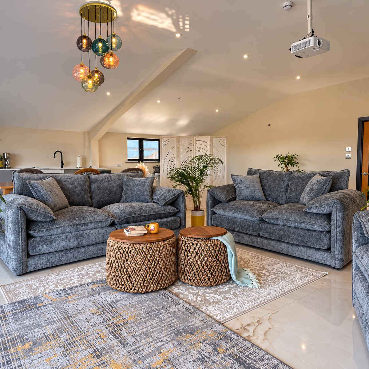 Sienna 3+2 Set in Grey