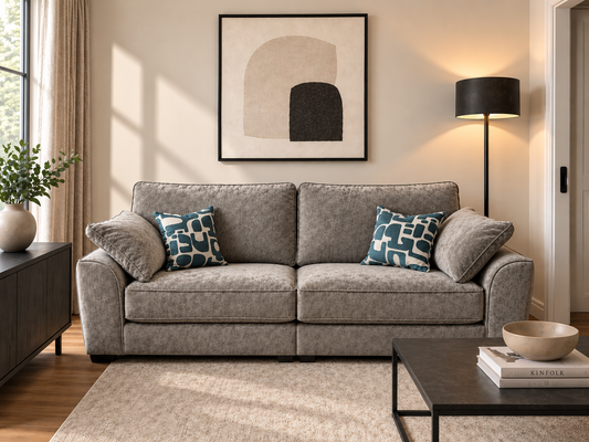 Flynn 4 Seater Sofa In Grey