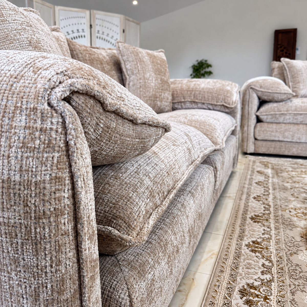 Sienna 3 Seater in Beige