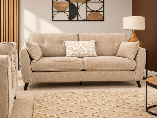 Paris 4 Seater Formal Back Sofa In Beige
