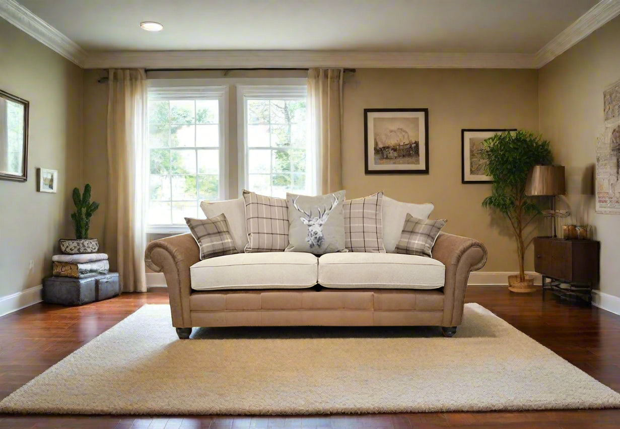 Darwin 3 Seater Pillow Back Sofa
