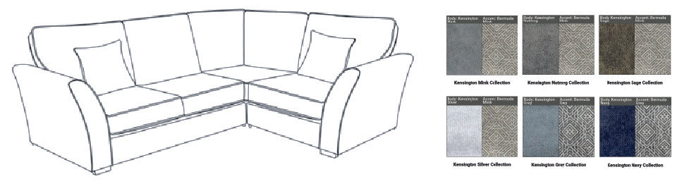 Dorchester 2 Seats, Corner, 1 Seats - Left Hand Corner