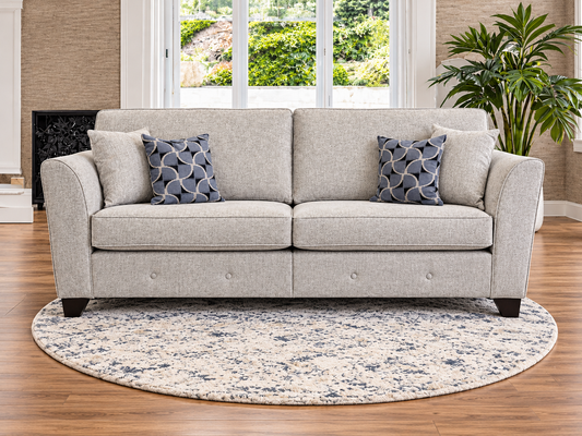 Cosmos 4 Seater Formal Back Sofa In Grey
