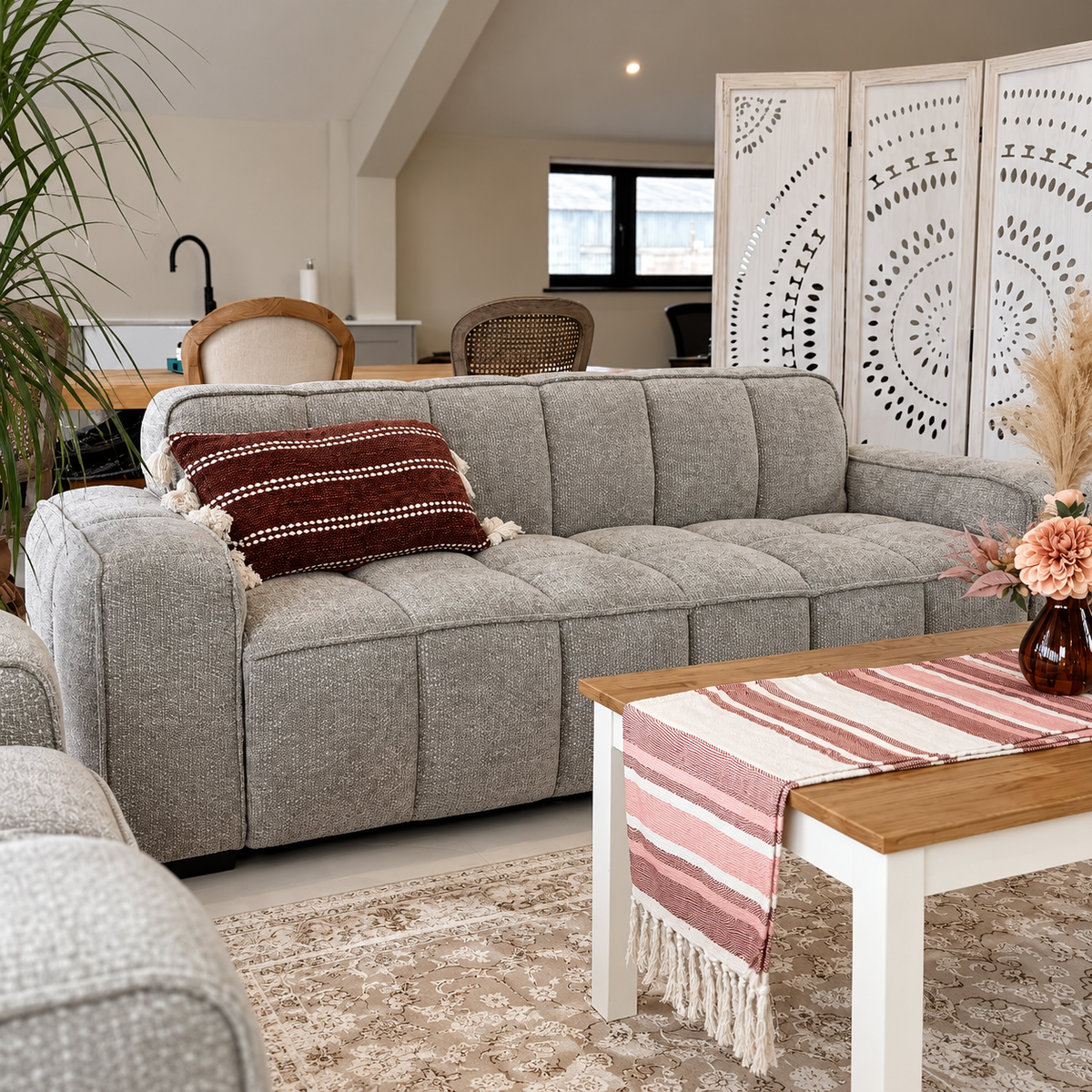 Eiffel 3 Seater Sofa In Beige