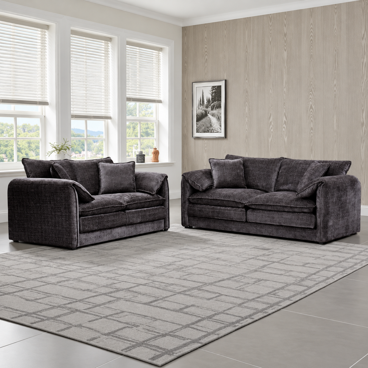 Sienna 3+2 Set in Black