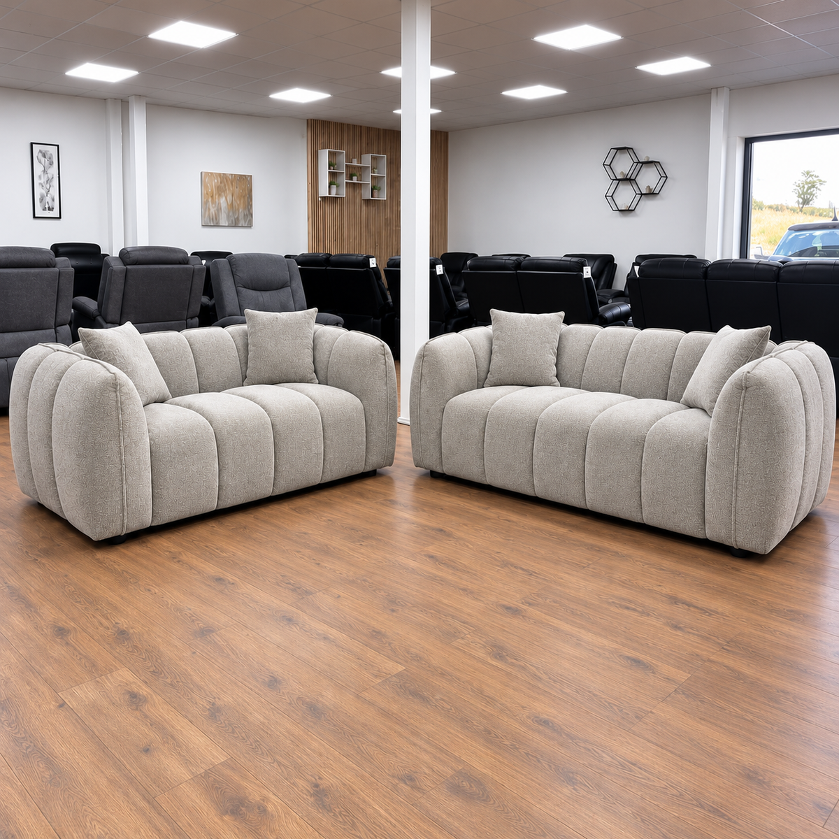 Castello 3+2 Seater Set In Grey