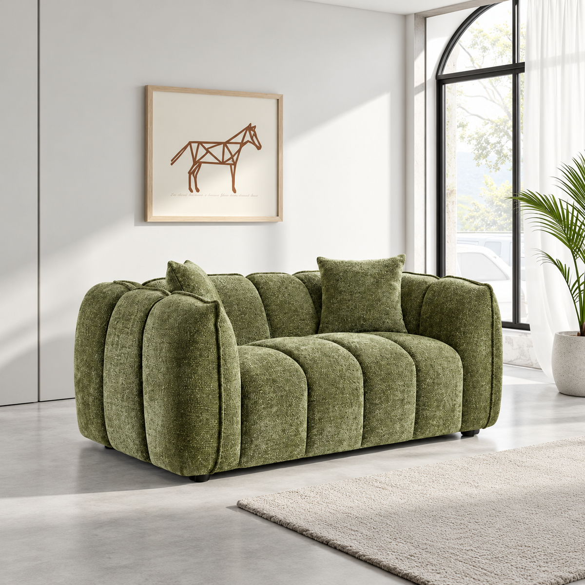 Castello 2 Seater Sofa In Olive