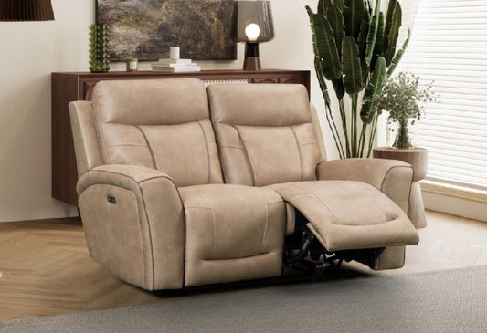 Nico 2 Seater Power Recliner Sofa In Sand