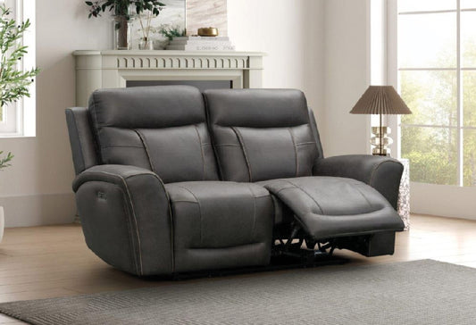 Nico 2 Seater Power Recliner Sofa In Dark Grey