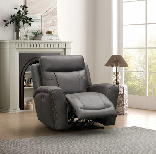 Nico Power Recliner Armchair In Dark Grey