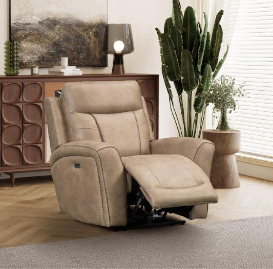 Nico Power Recliner Armchair In Sand