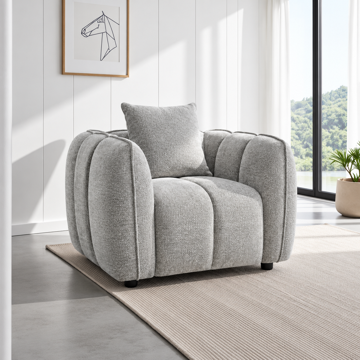 Castello Armchair In Grey