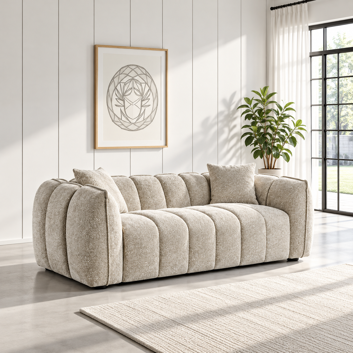 Castello 3 Seater Sofa In Beige