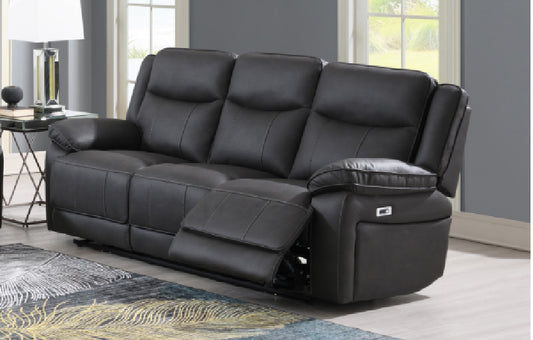 Torino 3 Seater Power Recliner In Grey
