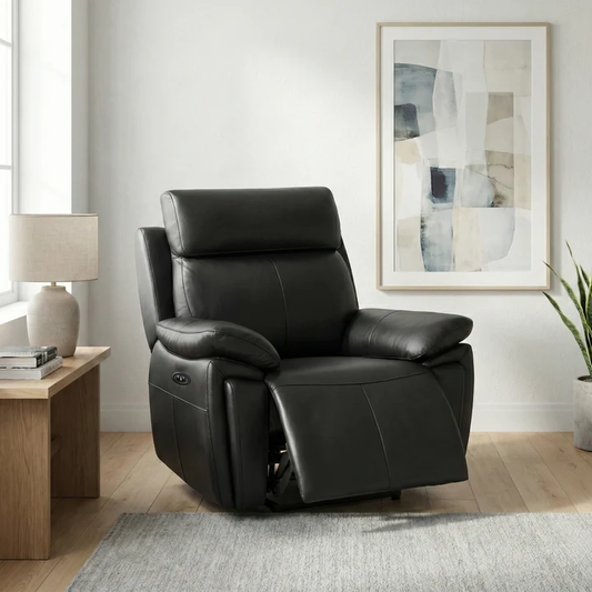Ashby Armchair Electric Recliner In Black
