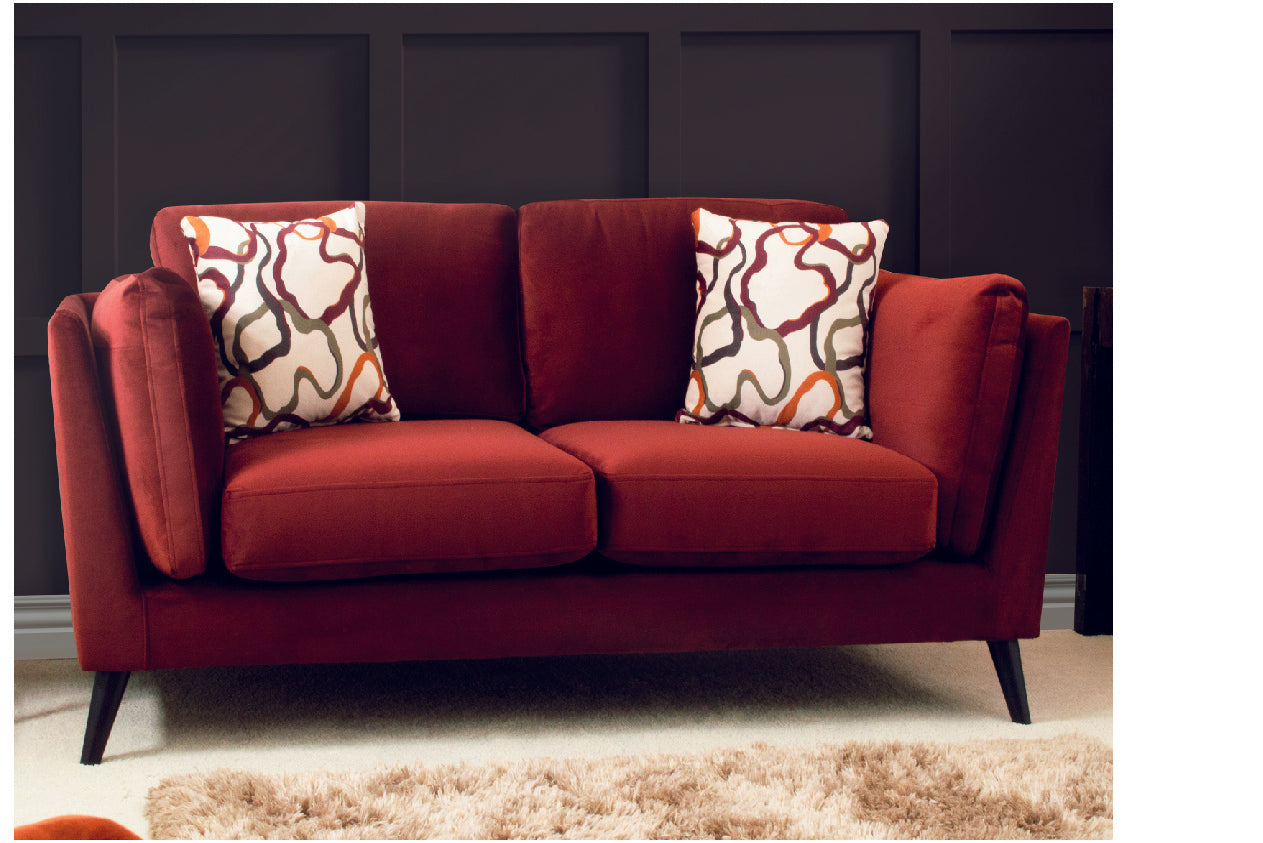 Blake 2 Seater Sofa In Plush Oxblood