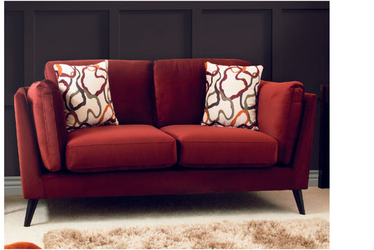 Blake 2 Seater Sofa In Plush Oxblood