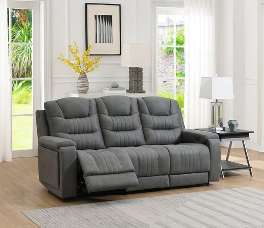 Sloane 3 Seater Power Recliner In Grey