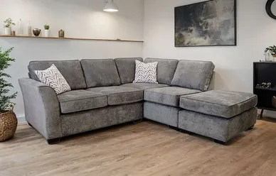 Veronica Right Hand Chaise Corner Sofa In Grey