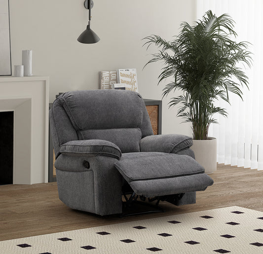 Douglas Recliner Arm Chair In Grey