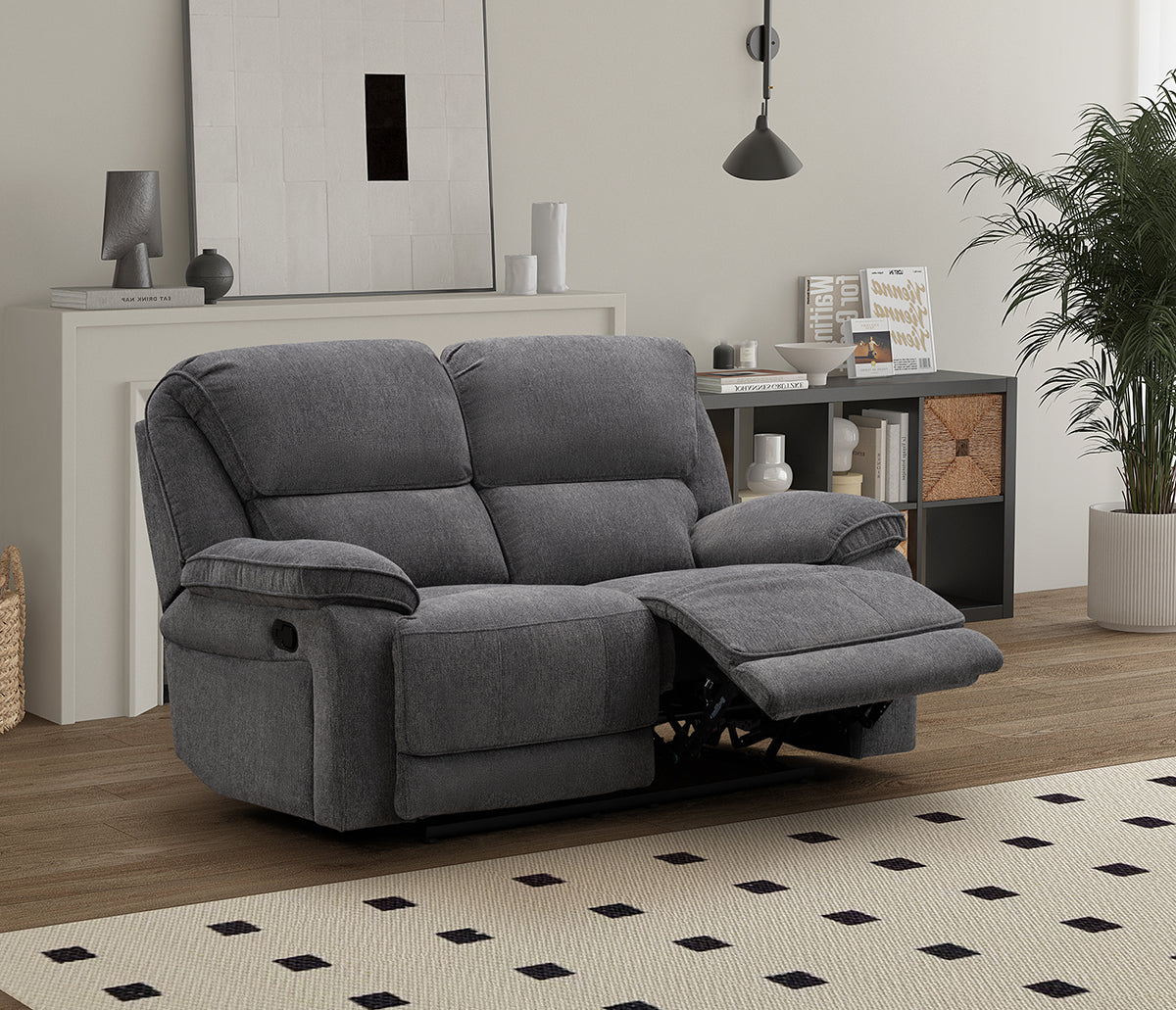 Douglas 2 Seater Recliner In Grey