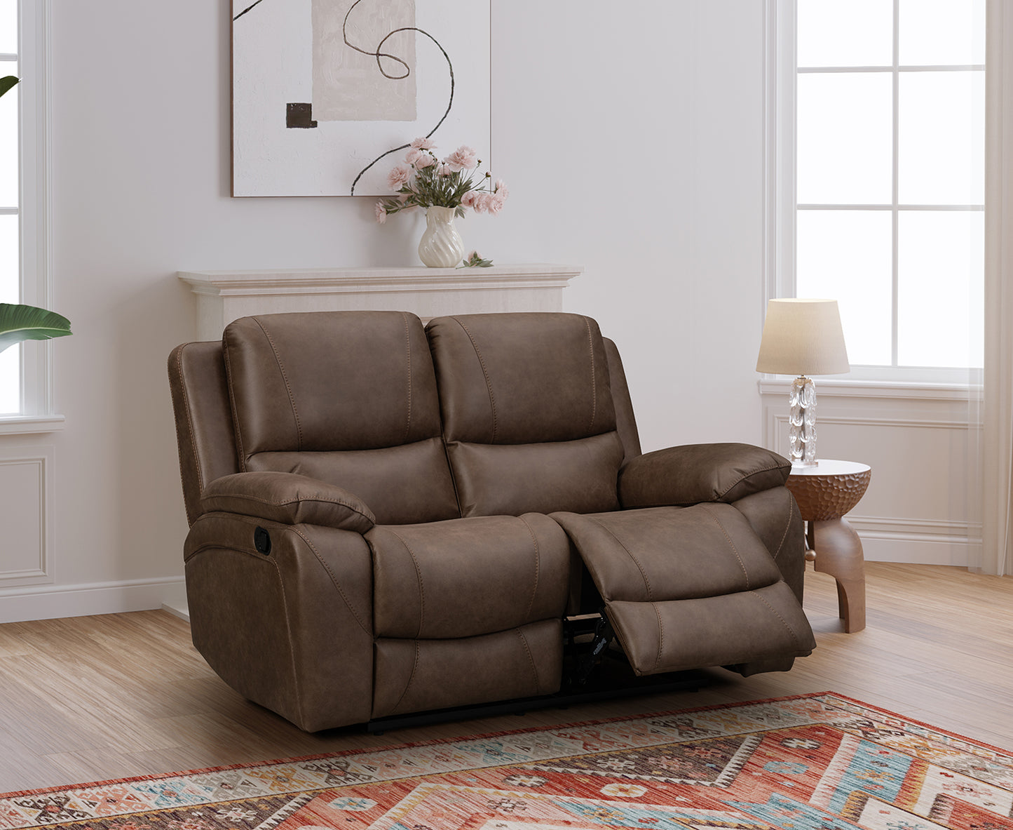 Isobella 2 Seater Manual Recliner In Brown