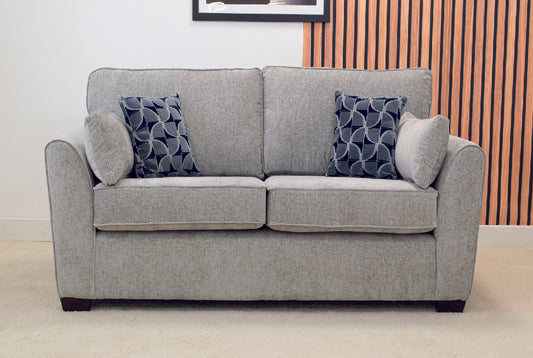 Roma - Fabric 2 Seater Sofa - Light Grey