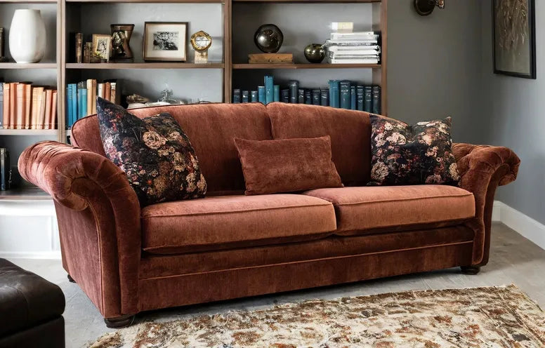 Victoria 4 Seater Sofa In Derwent Rust